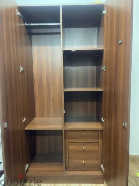 dressing table with drawers and double door cupboard 1