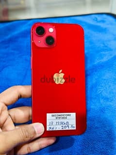 iPhone 13 128GB - 86% battery - red color - good condition phone