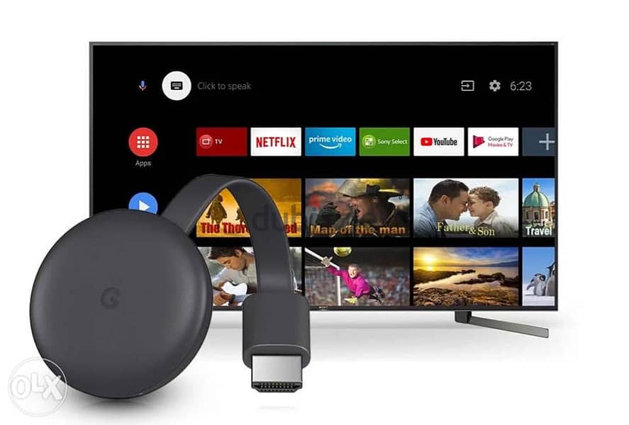 عرض محتوى الهاتف على التلفاز google chrome cast 3 1