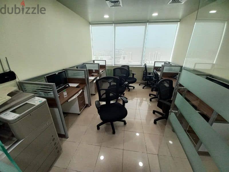 excellent location fully furnished office . 6