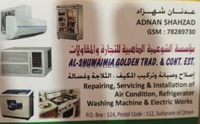 AC service fitting washing machine cooking repairing fitting