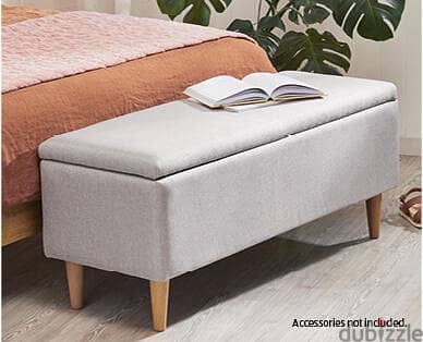 Boucle storage ottoman 0