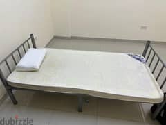 2 Month old Iron Singal Bed with Mattress