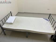2 Month old Iron Singal Bed with Mattress 0