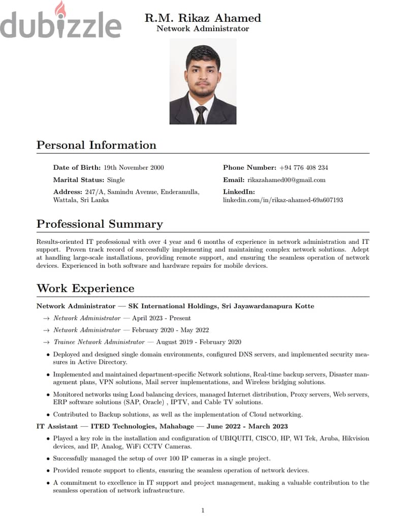 Looking for IT job and Network Related Jobs 2