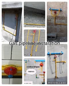 instalation kitchen gas pipeline home and resturent