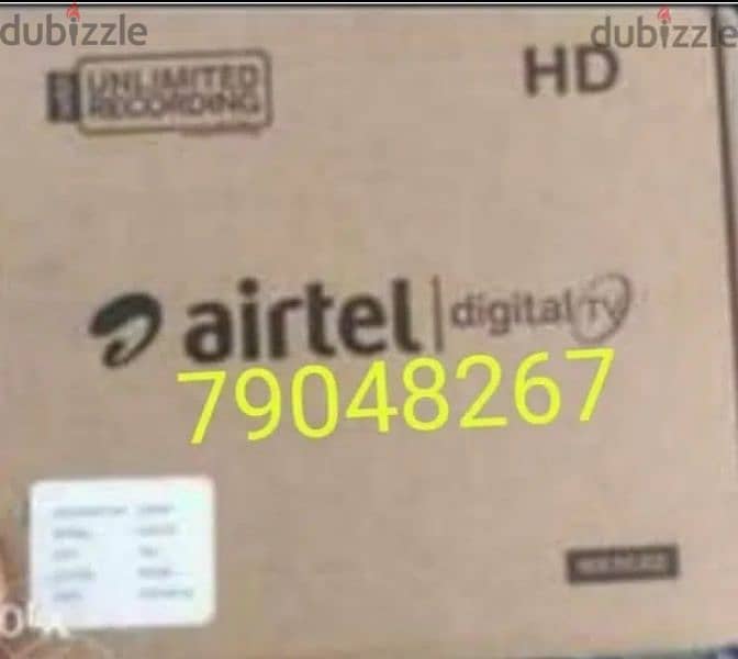 Airtel hd receiver with 6months tamil telgu kannada malyalam 0