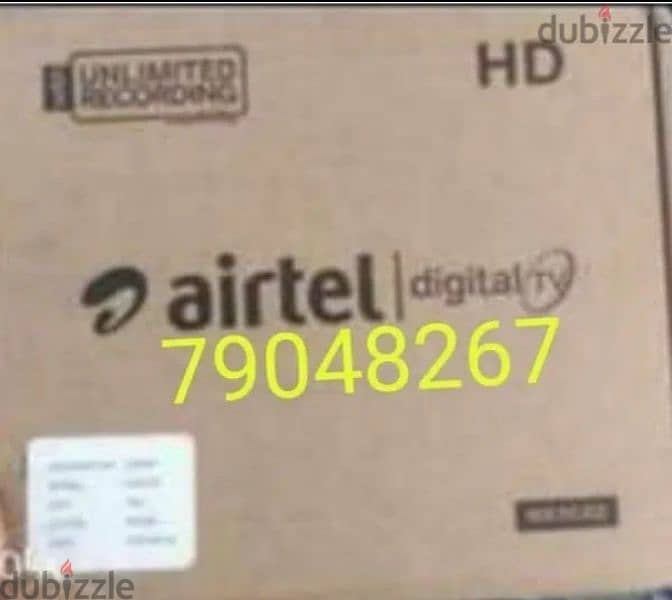 Airtel hd receiver with 6months tamil telgu kannada malyalam 0