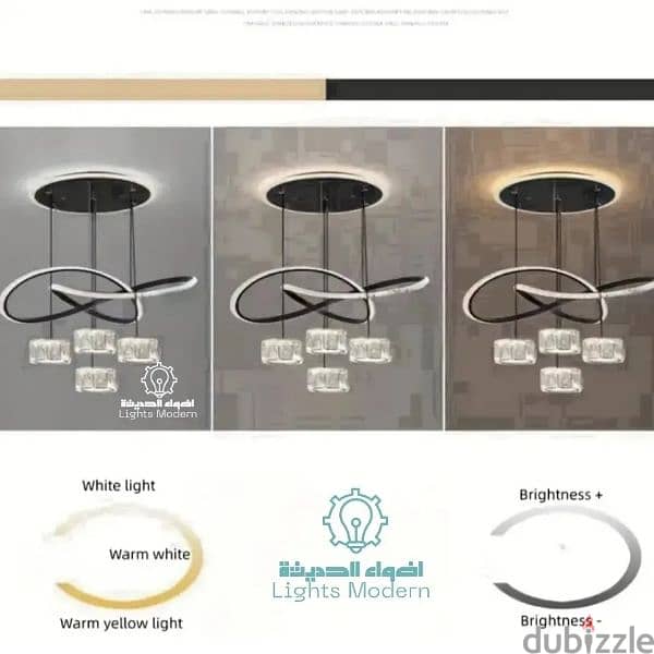 Light Fixture ModernLight LuxuryCrystal إضاءة كريستالي خفيف فاخر 3