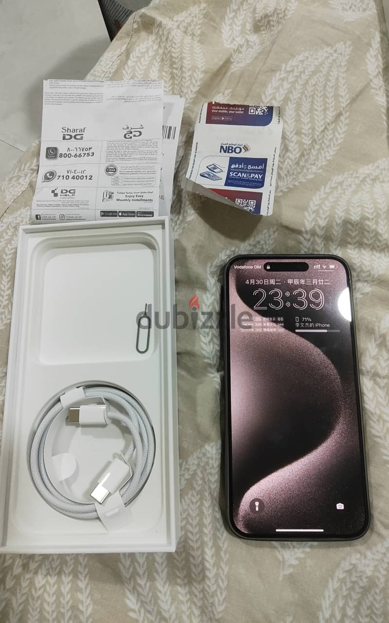 iphone 15 pro max 256G only use 1 month is new have bill and carton 4