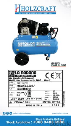 Folloni air compressor-100Ltr