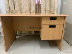 Reading table with two drawers 0