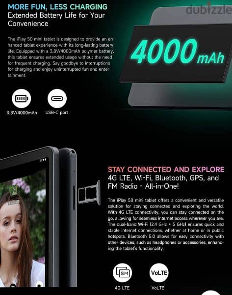 ALLDOCUBE iPlay50 Mini 8.4 inch Android 13 Tablet, 12GB(4+8) RAM 64gb 3