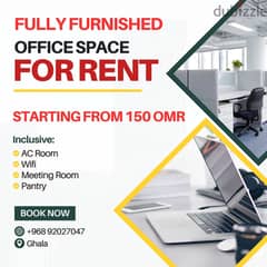 Private Office Space For Rent, Starting from 150 OMR 0