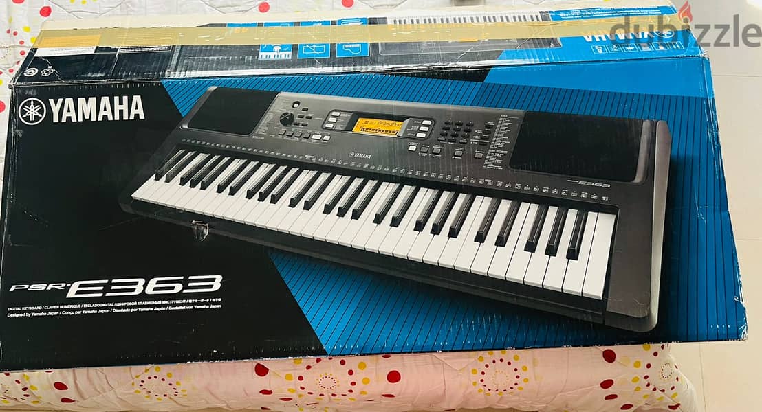 yamaha PSR E363 keyboard with adapter 2