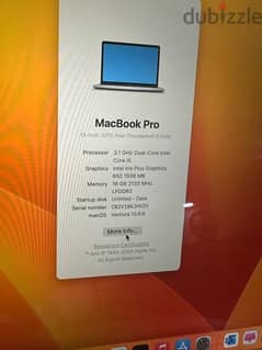 Macbook pro 2017 16 GB ram 512 SSD with touch bar