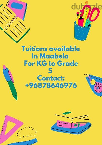 Tuition for classes kg to 5 0