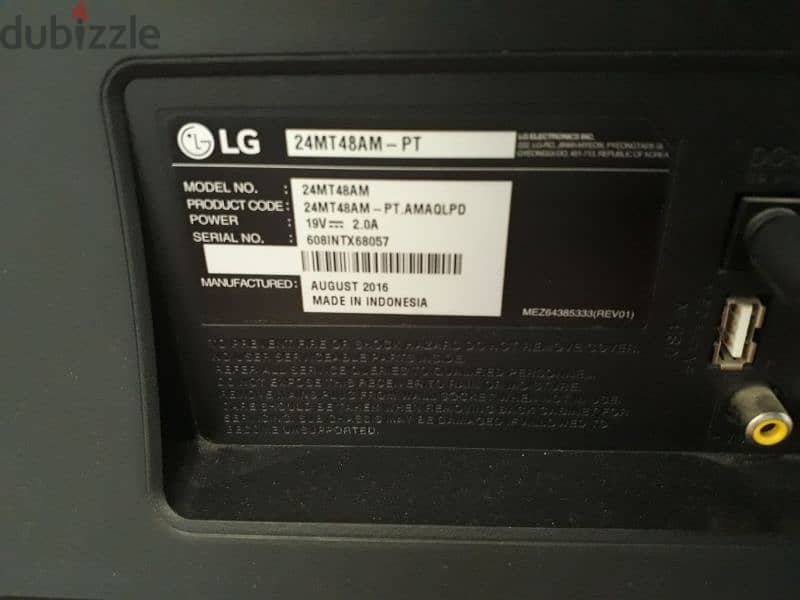 LG  HD LED TV monitor 24 inches Good condition. 1