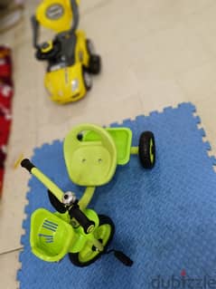 Used car and tricycle for toddlers