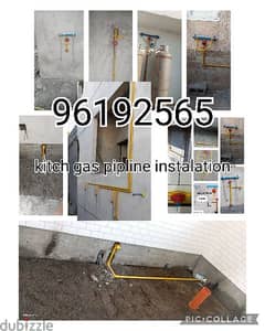 instalation kitchen gas pipeline new and old work ido