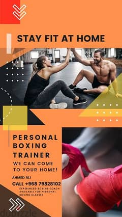 personal boxing coach and fitness trainer at home!!