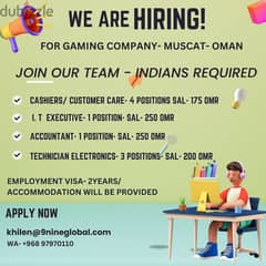 Staff required for gaming center 0