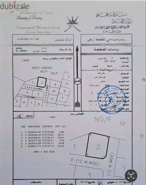 من المالك ارضين شبك في السوادي شمال 0