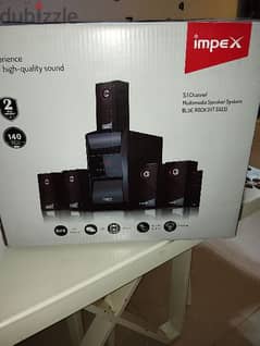 Impex blue rock 5.1 Channel multimedia system,5 speakers with woofer