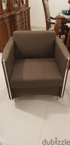 brown upholstered chair