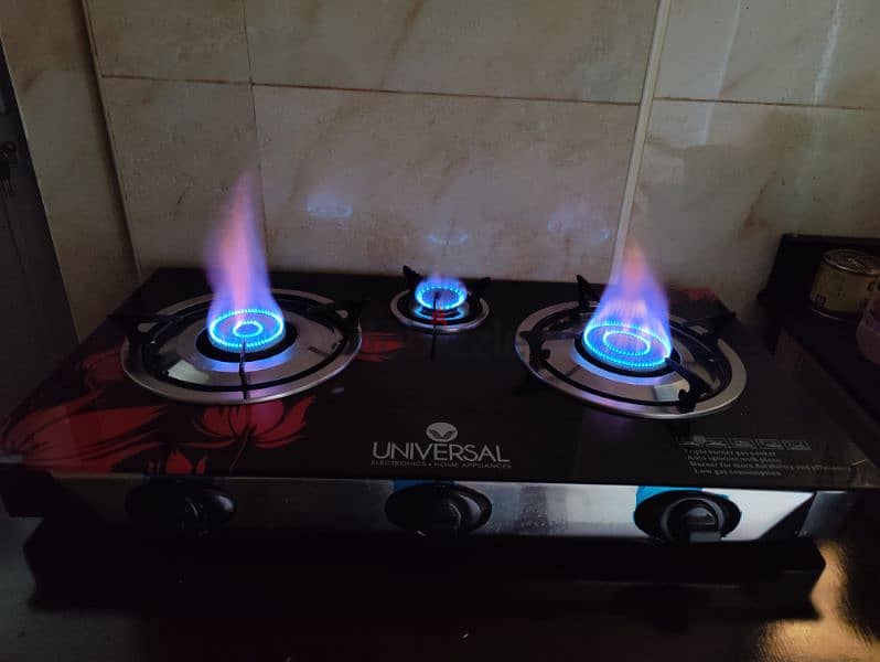 gas stove automatic 3 burner 0