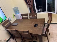 DINING TABLE WITH 6 CHAIRS FOR  IMMEDIATE SALE