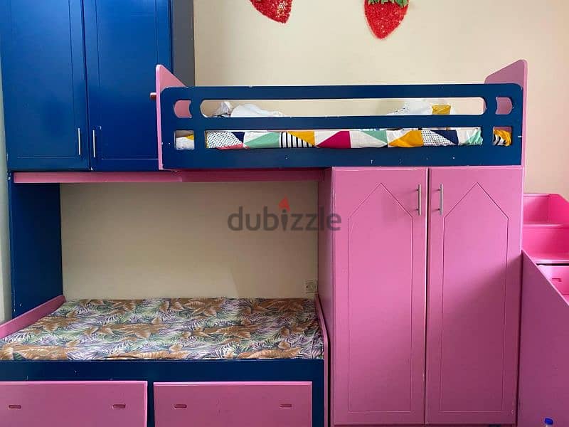 bunk bed with mattress 1