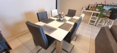 Dining set, table with six chairs  – Price: 85.0 OMR