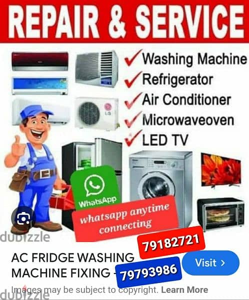 AC service & Fridge  & automatic washing machine  repairs 0