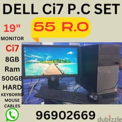 DELL ci7 COMPUTER-PC set with warrenty and delievery