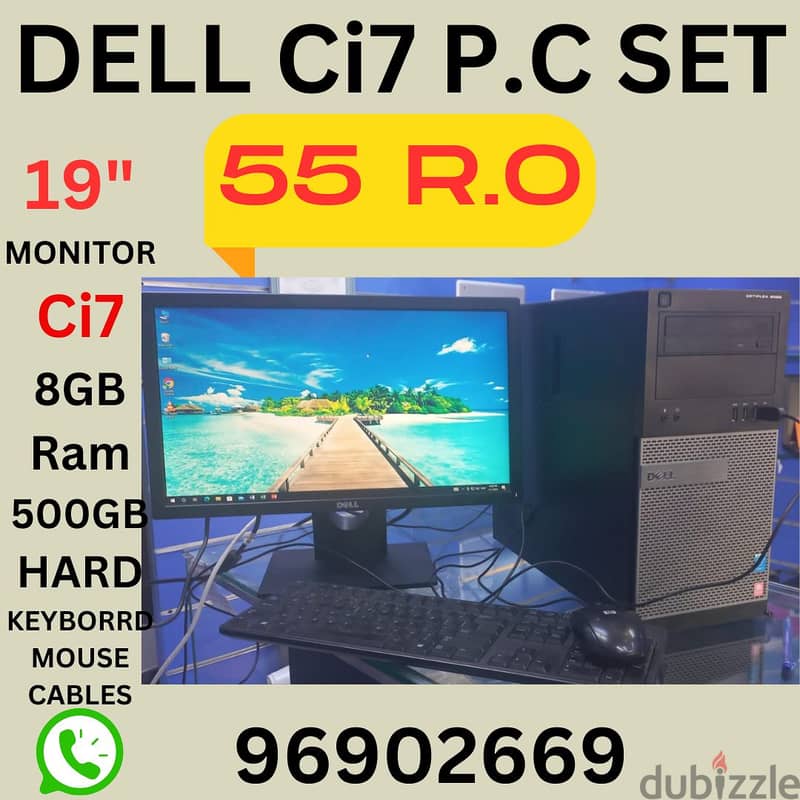 DELL ci7 COMPUTER-PC set with warrenty and delievery 0