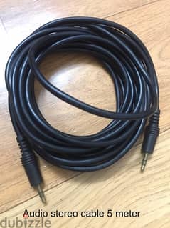 neat and clean 5 meter audio stereo cable 0