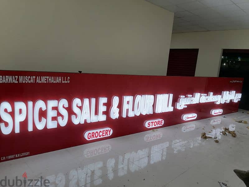 3d sign board led and steaker pasting 16