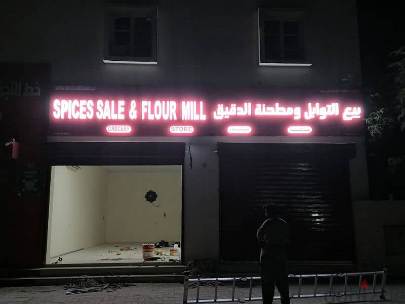 3d sign board led and steaker pasting 17