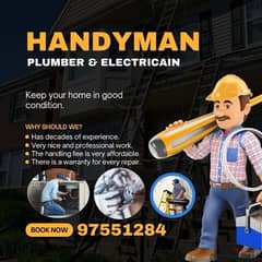 professional handyman’s for plumber electrician and house painting wor