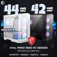 Msi Mag Pano M100 Pz Black / White Gaming Case - كيس جيمينج !