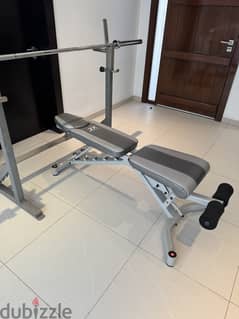 Squat/bench press rack, bench and bar 0