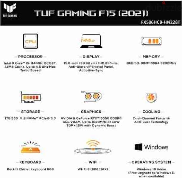 Asus tuf f15 gaming laptop high performance 3