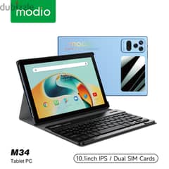 Modio M34 10.1 Inch 8gb Ram 512gb Rom android tablet with keyboard