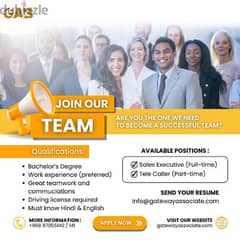 We are hiring: Sales executive & Telecaller