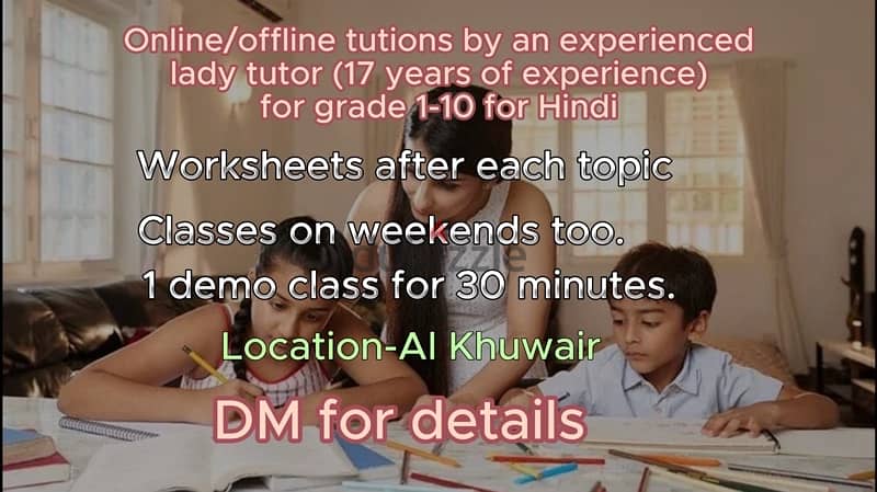Tuition for Maths,Science And Hindi 1