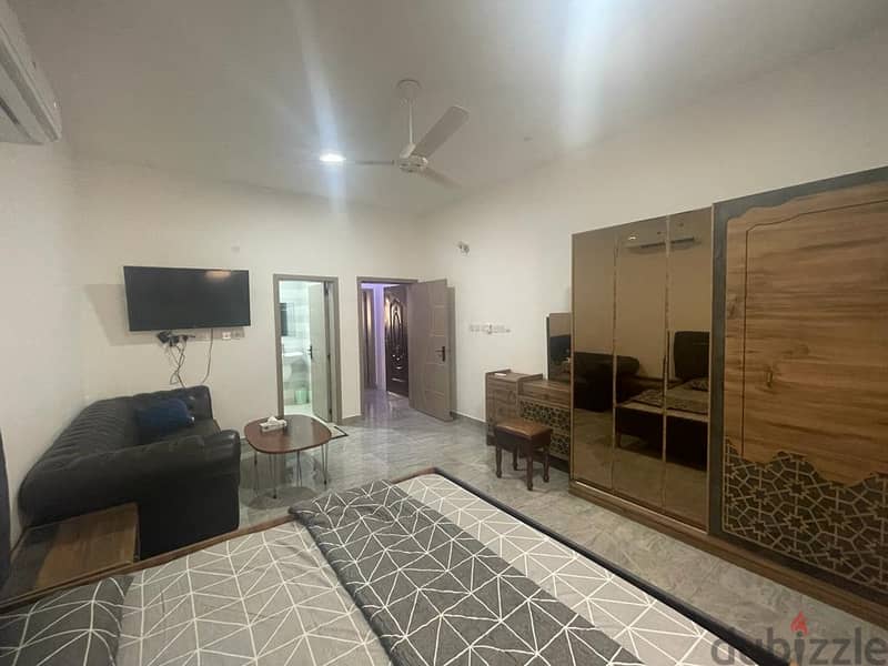 furnished studio for rent in Al Khuwair 33 Area near the College of 18
