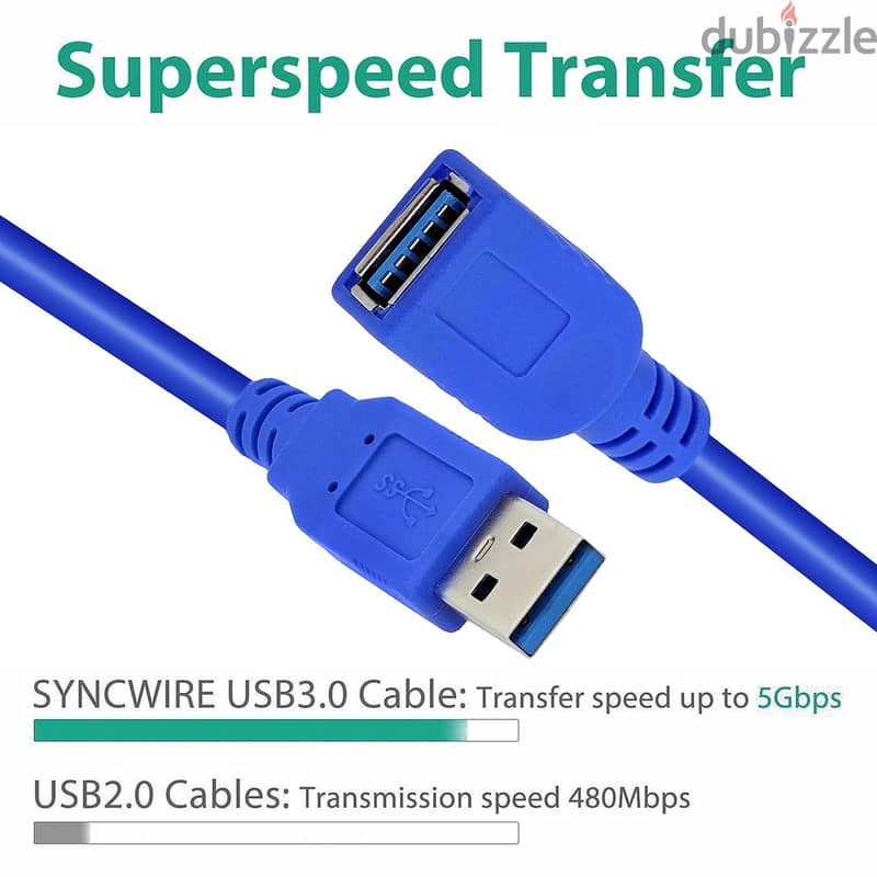 تطويلة كيبل يو اس بي عدة قياسات USB extension cable 7