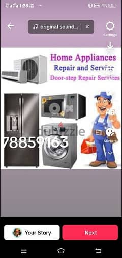 AC refrigerator and washing machine repair service mentinas