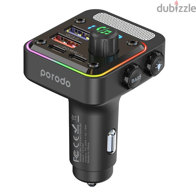 Porodo Quick Charge Dual USB-C  & USB-A FMT36W (!Brand-New!) 1